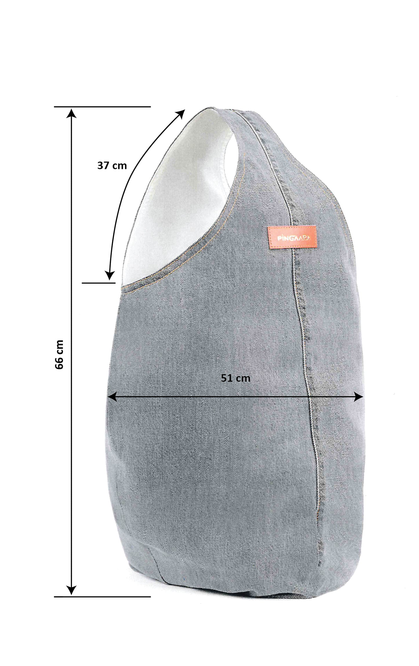 Sustainable denim tote bag